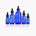 High Quality Dropper Stop 1oz Cobalt Blue Glass Dropper Bottles (30mL) with round Glass Droppers